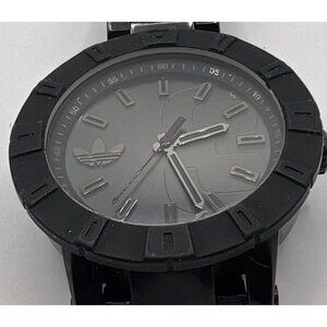 Adidas Mens Watch Black Dial Steel ADH3002 Amsterdam New Battery